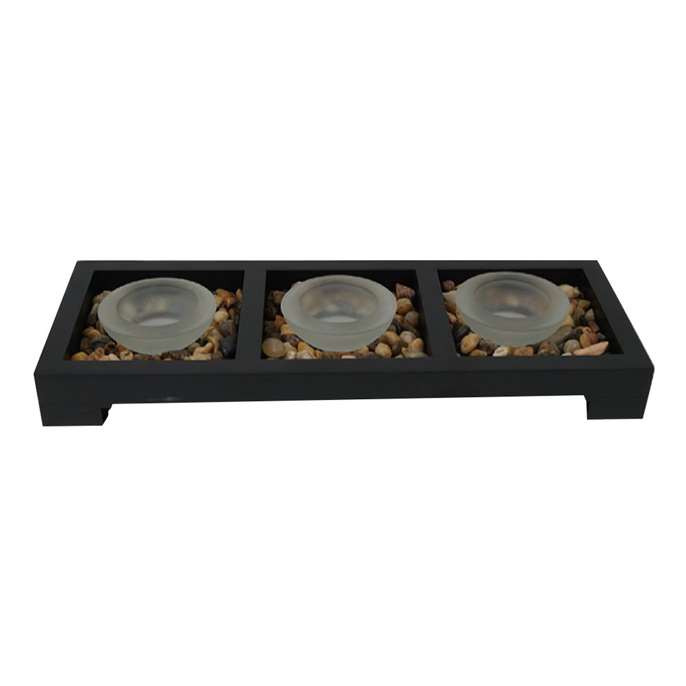Coffee Tea Set - 1 ensemble de porte-bougies en verre,