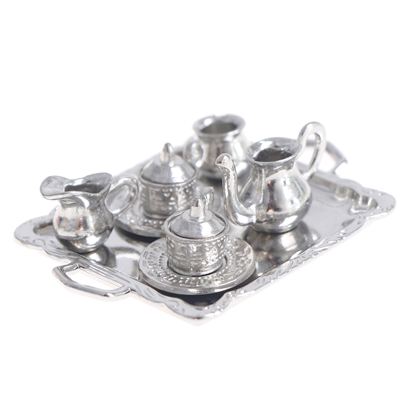 Coffee Tea Catering - Miniature Silver Metal Tea and Coffee