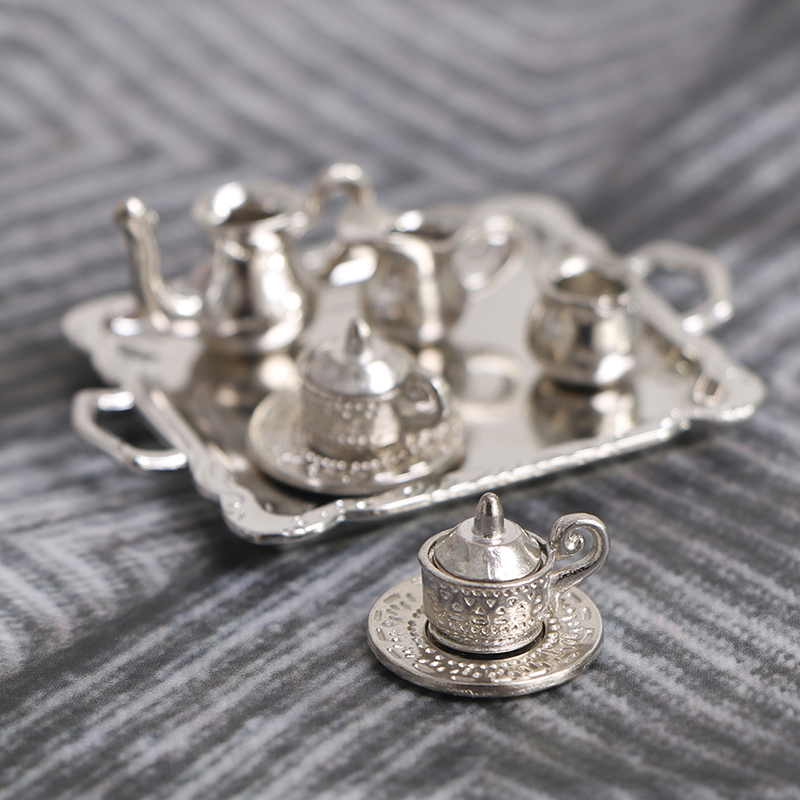 Miniature Silver Metal Tea and - Coffee Tea Catering avis et prix