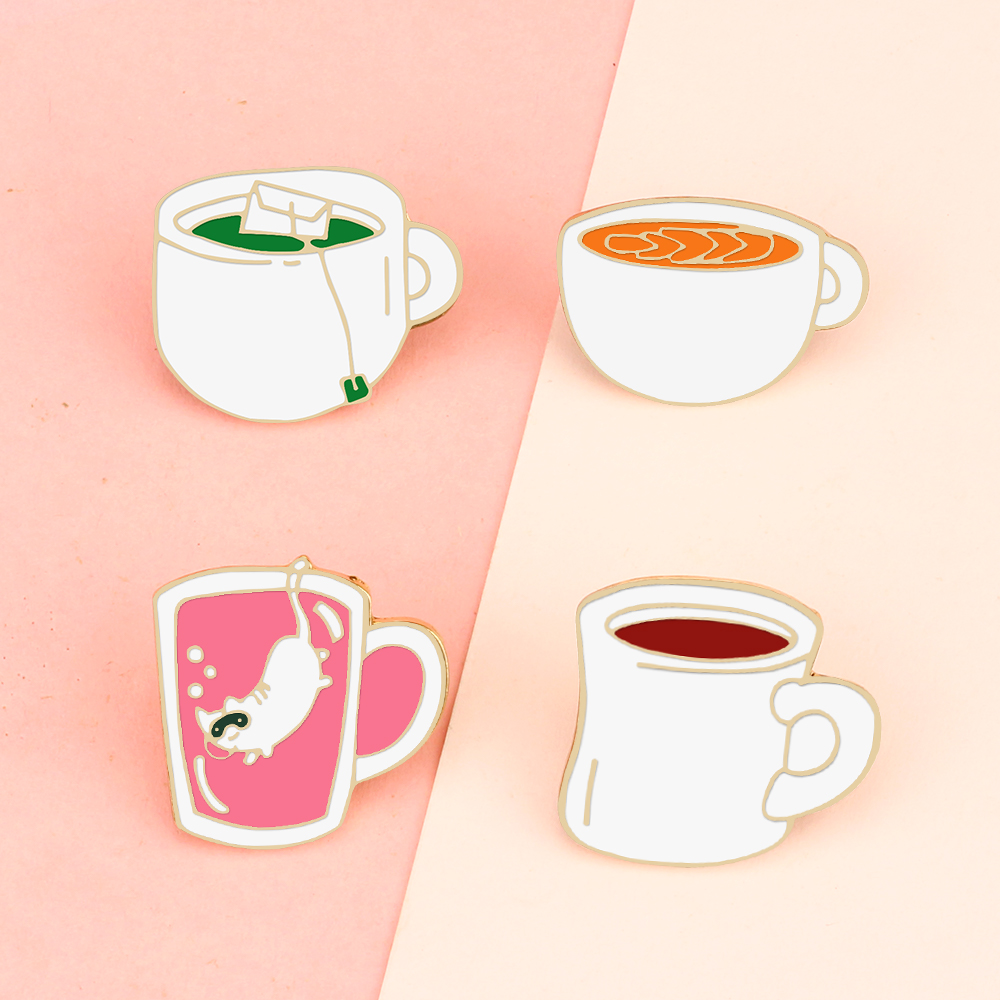 Broche créative en émail pour  - Coffee Tea Green avis et prix