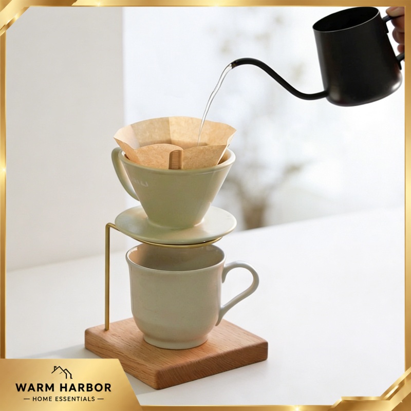 Support en bois et laiton pour - Coffee Dripper V60 avis et prix